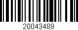 Código de barras (EAN, GTIN, SKU, ISBN): '20043489'