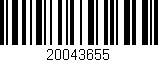 Código de barras (EAN, GTIN, SKU, ISBN): '20043655'