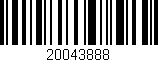 Código de barras (EAN, GTIN, SKU, ISBN): '20043888'
