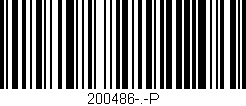 Código de barras (EAN, GTIN, SKU, ISBN): '200486-.-P'