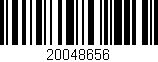 Código de barras (EAN, GTIN, SKU, ISBN): '20048656'
