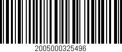 Código de barras (EAN, GTIN, SKU, ISBN): '2005000325496'