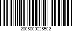 Código de barras (EAN, GTIN, SKU, ISBN): '2005000325502'