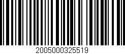 Código de barras (EAN, GTIN, SKU, ISBN): '2005000325519'