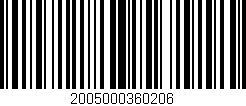 Código de barras (EAN, GTIN, SKU, ISBN): '2005000360206'