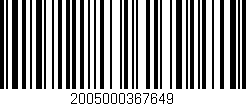Código de barras (EAN, GTIN, SKU, ISBN): '2005000367649'