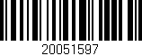 Código de barras (EAN, GTIN, SKU, ISBN): '20051597'