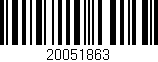 Código de barras (EAN, GTIN, SKU, ISBN): '20051863'