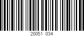 Código de barras (EAN, GTIN, SKU, ISBN): '20051/034'