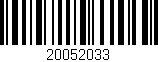 Código de barras (EAN, GTIN, SKU, ISBN): '20052033'