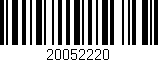 Código de barras (EAN, GTIN, SKU, ISBN): '20052220'