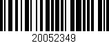 Código de barras (EAN, GTIN, SKU, ISBN): '20052349'