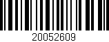 Código de barras (EAN, GTIN, SKU, ISBN): '20052609'