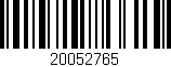 Código de barras (EAN, GTIN, SKU, ISBN): '20052765'