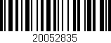 Código de barras (EAN, GTIN, SKU, ISBN): '20052835'