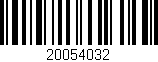 Código de barras (EAN, GTIN, SKU, ISBN): '20054032'