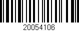 Código de barras (EAN, GTIN, SKU, ISBN): '20054106'