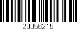 Código de barras (EAN, GTIN, SKU, ISBN): '20056215'