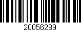 Código de barras (EAN, GTIN, SKU, ISBN): '20056289'