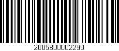 Código de barras (EAN, GTIN, SKU, ISBN): '2005800002290'