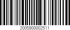 Código de barras (EAN, GTIN, SKU, ISBN): '2005800002511'