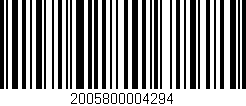 Código de barras (EAN, GTIN, SKU, ISBN): '2005800004294'