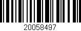 Código de barras (EAN, GTIN, SKU, ISBN): '20058497'