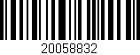 Código de barras (EAN, GTIN, SKU, ISBN): '20058832'