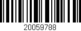Código de barras (EAN, GTIN, SKU, ISBN): '20059788'