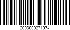 Código de barras (EAN, GTIN, SKU, ISBN): '2006000271974'