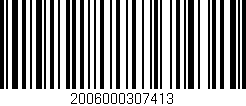 Código de barras (EAN, GTIN, SKU, ISBN): '2006000307413'