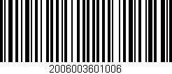 Código de barras (EAN, GTIN, SKU, ISBN): '2006003601006'
