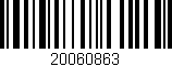 Código de barras (EAN, GTIN, SKU, ISBN): '20060863'
