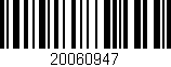Código de barras (EAN, GTIN, SKU, ISBN): '20060947'