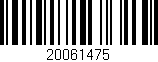 Código de barras (EAN, GTIN, SKU, ISBN): '20061475'