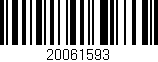 Código de barras (EAN, GTIN, SKU, ISBN): '20061593'