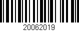 Código de barras (EAN, GTIN, SKU, ISBN): '20062019'
