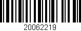 Código de barras (EAN, GTIN, SKU, ISBN): '20062219'