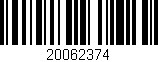 Código de barras (EAN, GTIN, SKU, ISBN): '20062374'