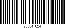 Código de barras (EAN, GTIN, SKU, ISBN): '20064/024'