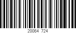 Código de barras (EAN, GTIN, SKU, ISBN): '20064/724'