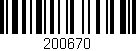 Código de barras (EAN, GTIN, SKU, ISBN): '200670'