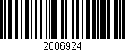 Código de barras (EAN, GTIN, SKU, ISBN): '2006924'