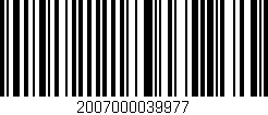 Código de barras (EAN, GTIN, SKU, ISBN): '2007000039977'