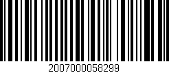 Código de barras (EAN, GTIN, SKU, ISBN): '2007000058299'
