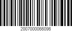 Código de barras (EAN, GTIN, SKU, ISBN): '2007000066096'
