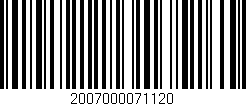 Código de barras (EAN, GTIN, SKU, ISBN): '2007000071120'