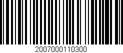 Código de barras (EAN, GTIN, SKU, ISBN): '2007000110300'