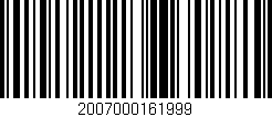 Código de barras (EAN, GTIN, SKU, ISBN): '2007000161999'