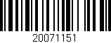 Código de barras (EAN, GTIN, SKU, ISBN): '20071151'